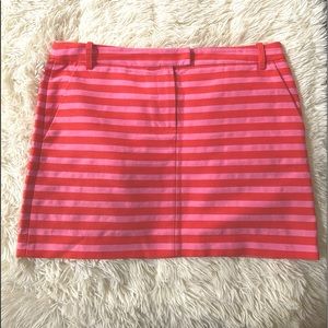 J. Crew size 10 pink and orange summer mini skirt